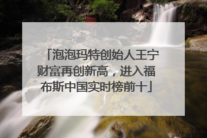 泡泡玛特创始人王宁财富再创新高，进入福布斯中国实时榜前十