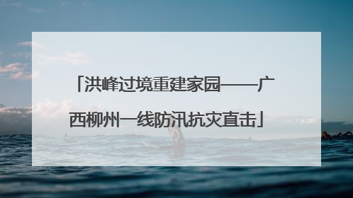 洪峰过境重建家园——广西柳州一线防汛抗灾直击