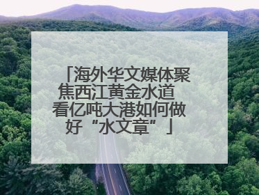 海外华文媒体聚焦西江黄金水道 看亿吨大港如何做好“水文章”