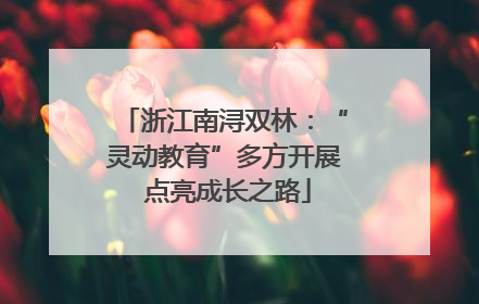 浙江南浔双林：“灵动教育”多方开展 点亮成长之路
