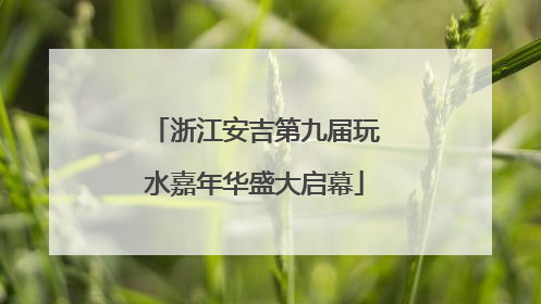 浙江安吉第九届玩水嘉年华盛大启幕