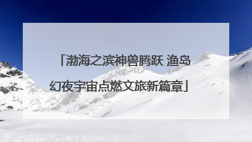 渤海之滨神兽腾跃 渔岛幻夜宇宙点燃文旅新篇章