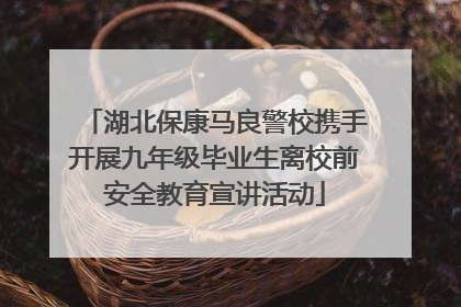 湖北保康马良警校携手开展九年级毕业生离校前安全教育宣讲活动