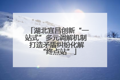 湖北宜昌创新“一站式”多元调解机制 打造矛盾纠纷化解“终点站”