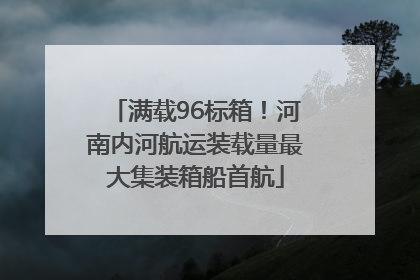 满载96标箱！河南内河航运装载量最大集装箱船首航