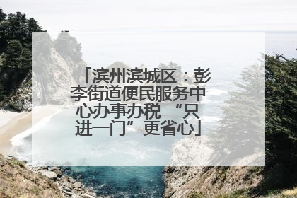 滨州滨城区：彭李街道便民服务中心办事办税 “只进一门”更省心