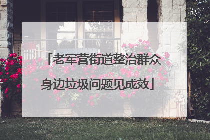 老军营街道整治群众身边垃圾问题见成效