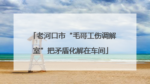 老河口市“毛哥工伤调解室”把矛盾化解在车间