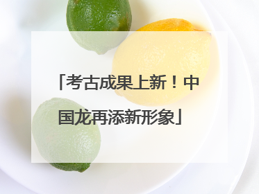 考古成果上新！中国龙再添新形象