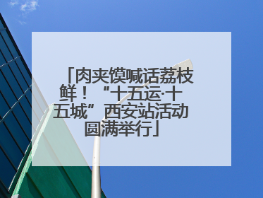 肉夹馍喊话荔枝鲜！“十五运·十五城”西安站活动圆满举行