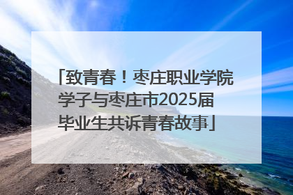 致青春！枣庄职业学院学子与枣庄市2025届毕业生共诉青春故事