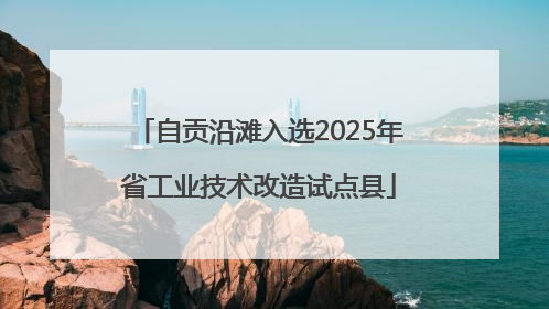 自贡沿滩入选2025年省工业技术改造试点县