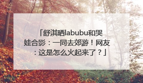 舒淇晒labubu和哭娃合影：一同去郊游！网友：这是怎么火起来了？