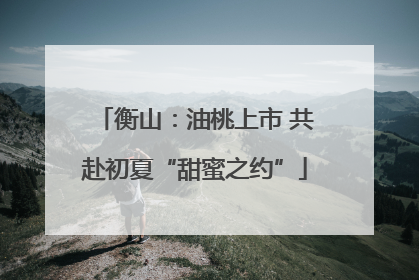 衡山：油桃上市 共赴初夏“甜蜜之约”