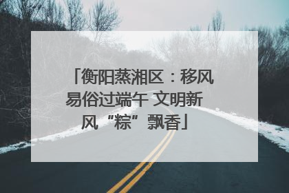 衡阳蒸湘区：移风易俗过端午 文明新风“粽”飘香