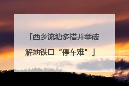 西乡流塘多措并举破解地铁口“停车难”