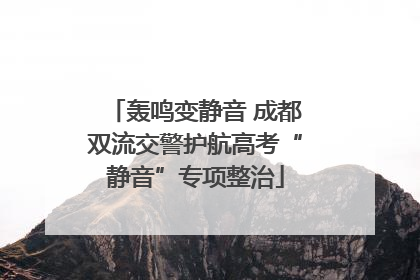 轰鸣变静音 成都双流交警护航高考“静音”专项整治