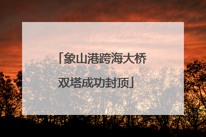 象山港跨海大桥双塔成功封顶