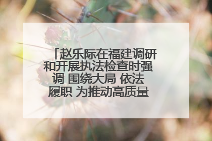 赵乐际在福建调研和开展执法检查时强调 围绕大局 依法履职 为推动高质量发展作出人大贡献