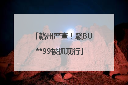 赣州严查！赣BU**99被抓现行