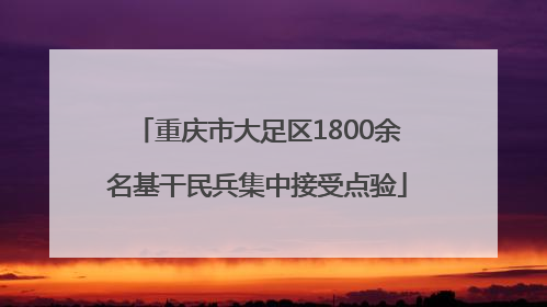 重庆市大足区1800余名基干民兵集中接受点验