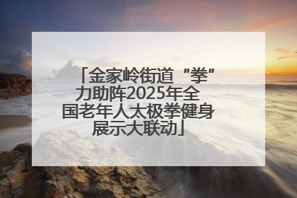 金家岭街道“拳”力助阵2025年全国老年人太极拳健身展示大联动