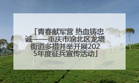 青春献军营 热血铸忠诚——重庆市渝北区龙塔街道多措并举开展2025年度征兵宣传活动