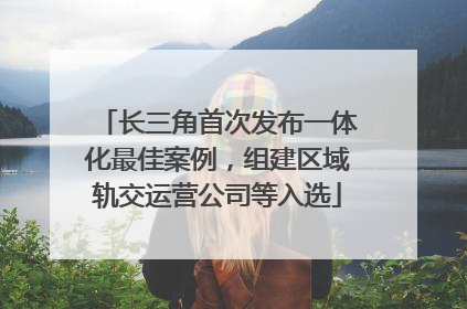 长三角首次发布一体化最佳案例，组建区域轨交运营公司等入选