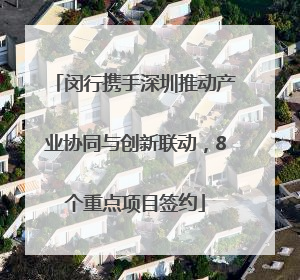 闵行携手深圳推动产业协同与创新联动，8个重点项目签约