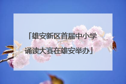 雄安新区首届中小学诵读大赛在雄安举办