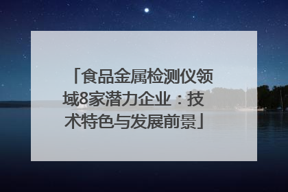 食品金属检测仪领域8家潜力企业：技术特色与发展前景