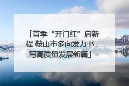 首季“开门红”启新程 鞍山市多向发力书写高质量发展新篇