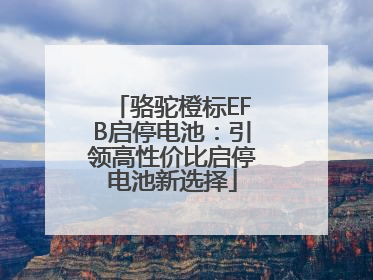 骆驼橙标EFB启停电池：引领高性价比启停电池新选择