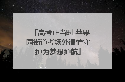 高考正当时 苹果园街道考场外温情守护为梦想护航