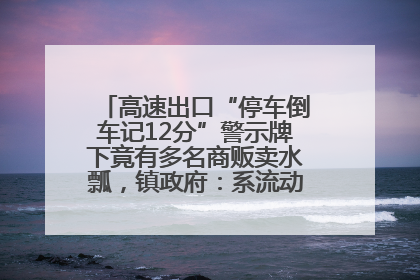 高速出口“停车倒车记12分”警示牌下竟有多名商贩卖水瓢，镇政府：系流动摊位，已多次劝离