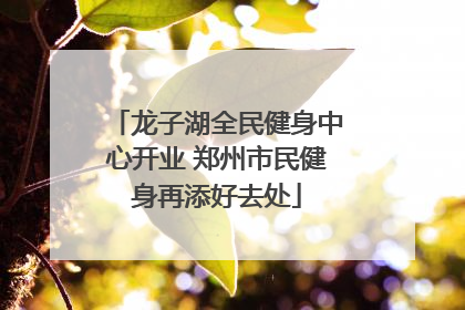 龙子湖全民健身中心开业 郑州市民健身再添好去处