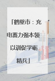 鹤壁市：充电蓄力强本领 以训促学砺精兵