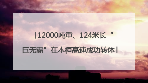 12000吨重、124米长“巨无霸”在本桓高速成功转体