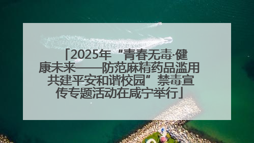 2025年“青春无毒·健康未来——防范麻精药品滥用 共建平安和谐校园”禁毒宣传专题活动在咸宁举行