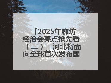 2025年廊坊经洽会亮点抢先看（二）丨河北将面向全球首次发布国际化招商地图