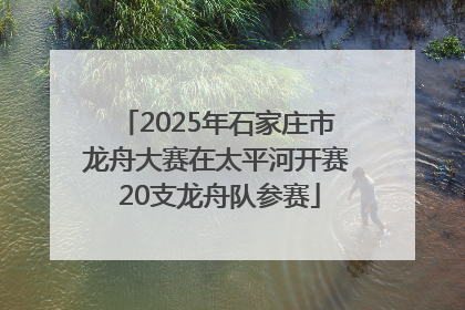 2025年石家庄市龙舟大赛在太平河开赛 20支龙舟队参赛
