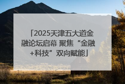 2025天津五大道金融论坛启幕 聚焦“金融+科技”双向赋能