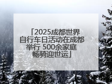 2025成都世界自行车日活动在成都举行 500余家庭畅骑迎世运