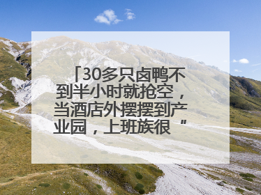 30多只卤鸭不到半小时就抢空，当酒店外摆摆到产业园，上班族很“买账”