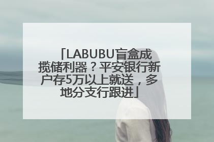 LABUBU盲盒成揽储利器？平安银行新户存5万以上就送，多地分支行跟进